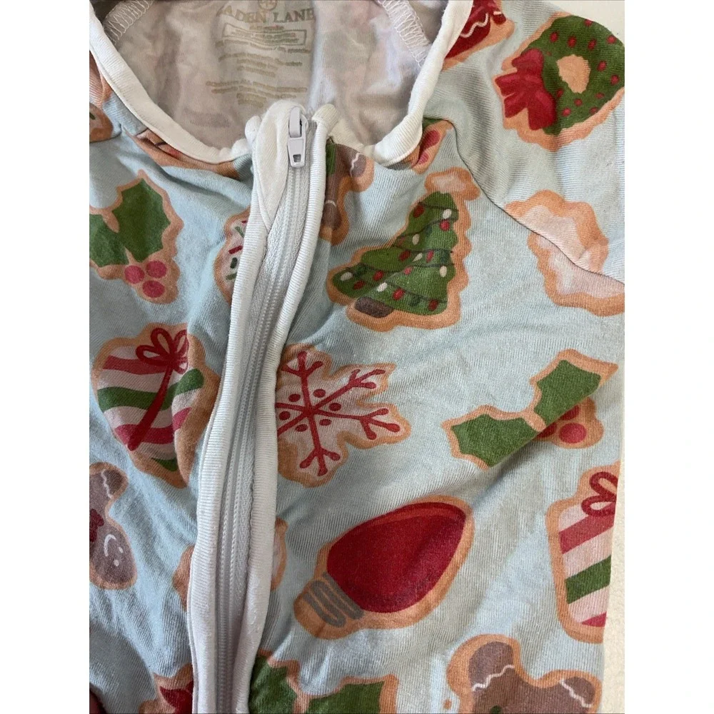 Lot of 2 Bamboo Sleeper/Outfit Angel Dear Caden Lane Xmas Tools Soft 12-18months